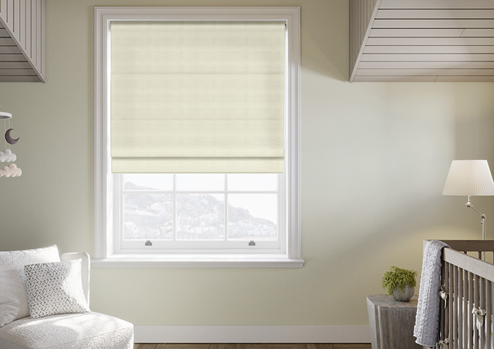 Shima Faux Silk, Oyster - Roman Blind - Image 3